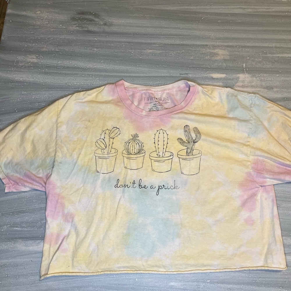Tie dye crop top shirt by Fifth Sun size large